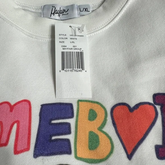 NWT THE MAYFAIR GROUP Somebody Loves You Sweatshirt - Picture 7 of 9